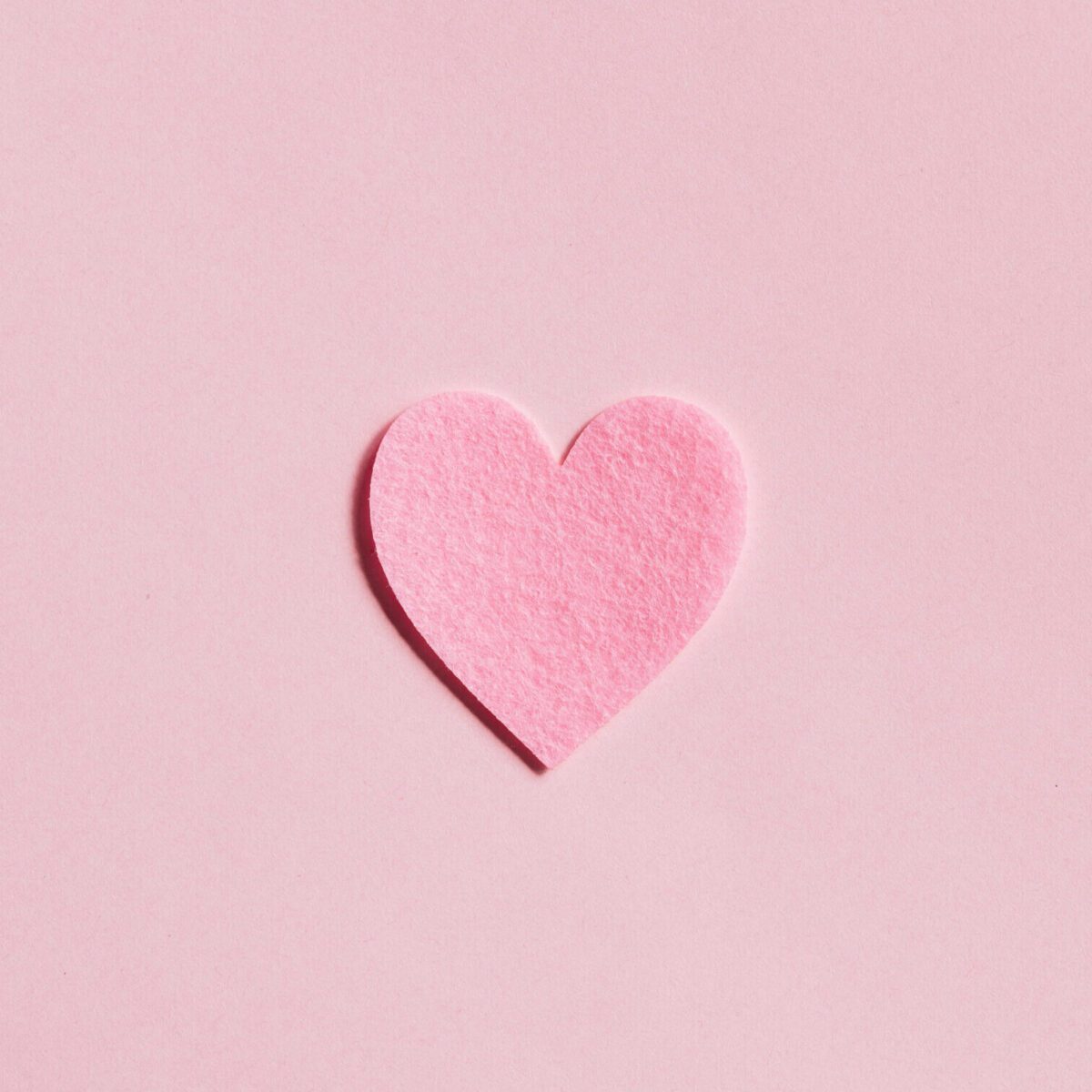 Pink heart with a pastel pink background